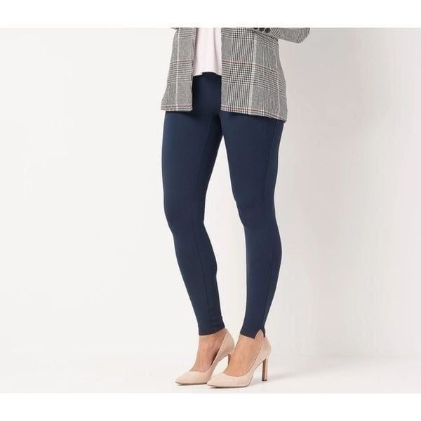 Spanx Ponte navy blue Ankle Leggings sz Medium