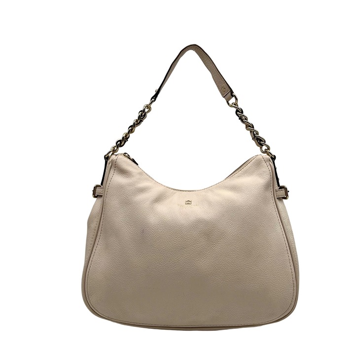 Kate Spade Cream Pebbled Leather Pine Street Finley Hobo Bag