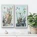 Original Acrylic Abstract Botanical Painting 2 Panel