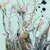 Original Acrylic Abstract Botanical Painting 2 Panel