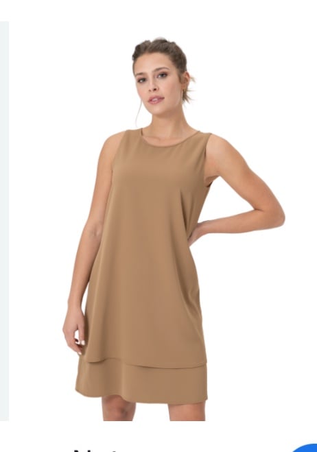 Renuar Tan Sleeveless Dress Sz L