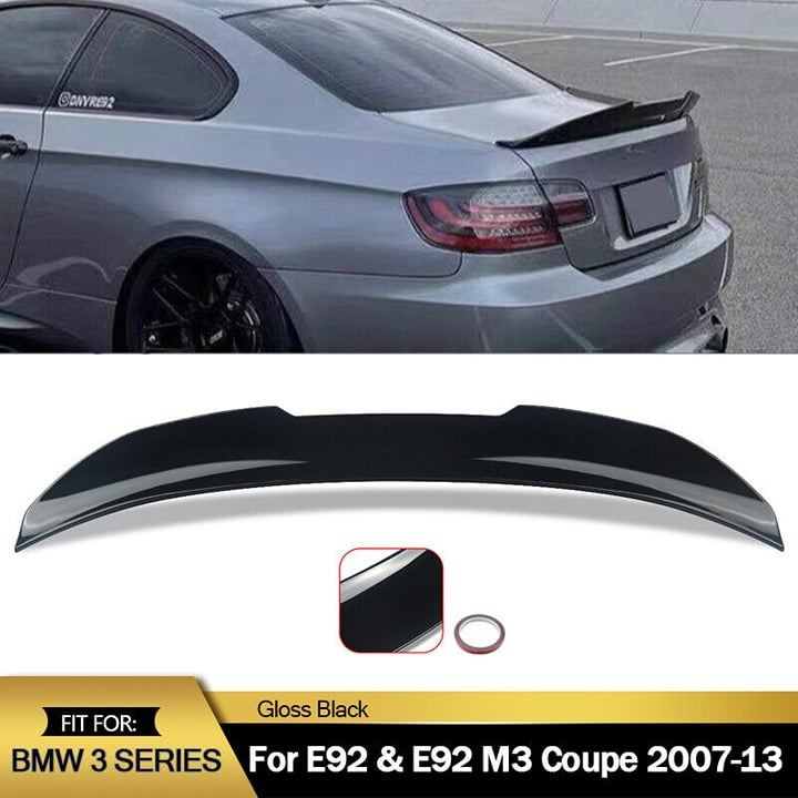 2006-2010 For BMW 3 Series E92 Coupe Rear Spoiler PSM Style Gloss Black Spoiler