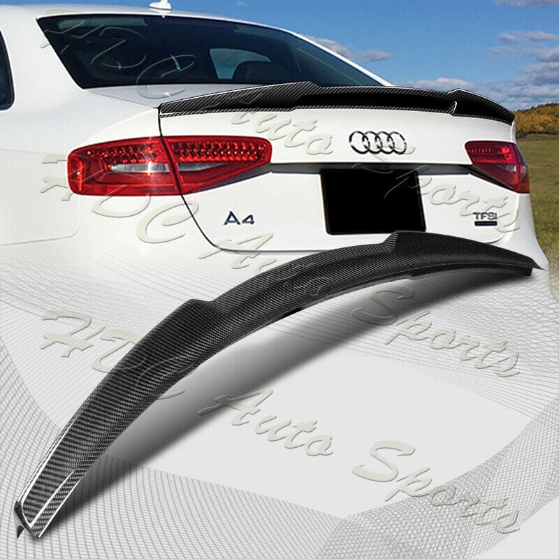 For 2013-2016 Audi A4 B8.5 Sedan V-Style Carbon Fiber Rear Trunk Spoiler Wing