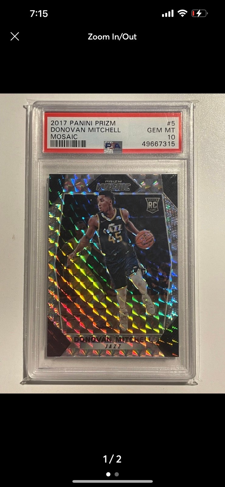 (PSA 10) 2017 Mosaic Donovan Mitchell SILVER Rookie Card