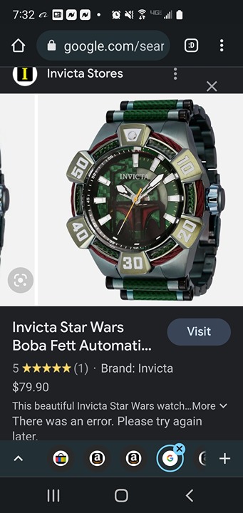 Invicta Men's Boba Fett Automatic Men's Watch - 52mm Green (40974)