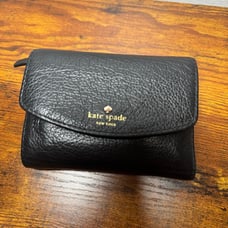 kate spade black trifold wallet
