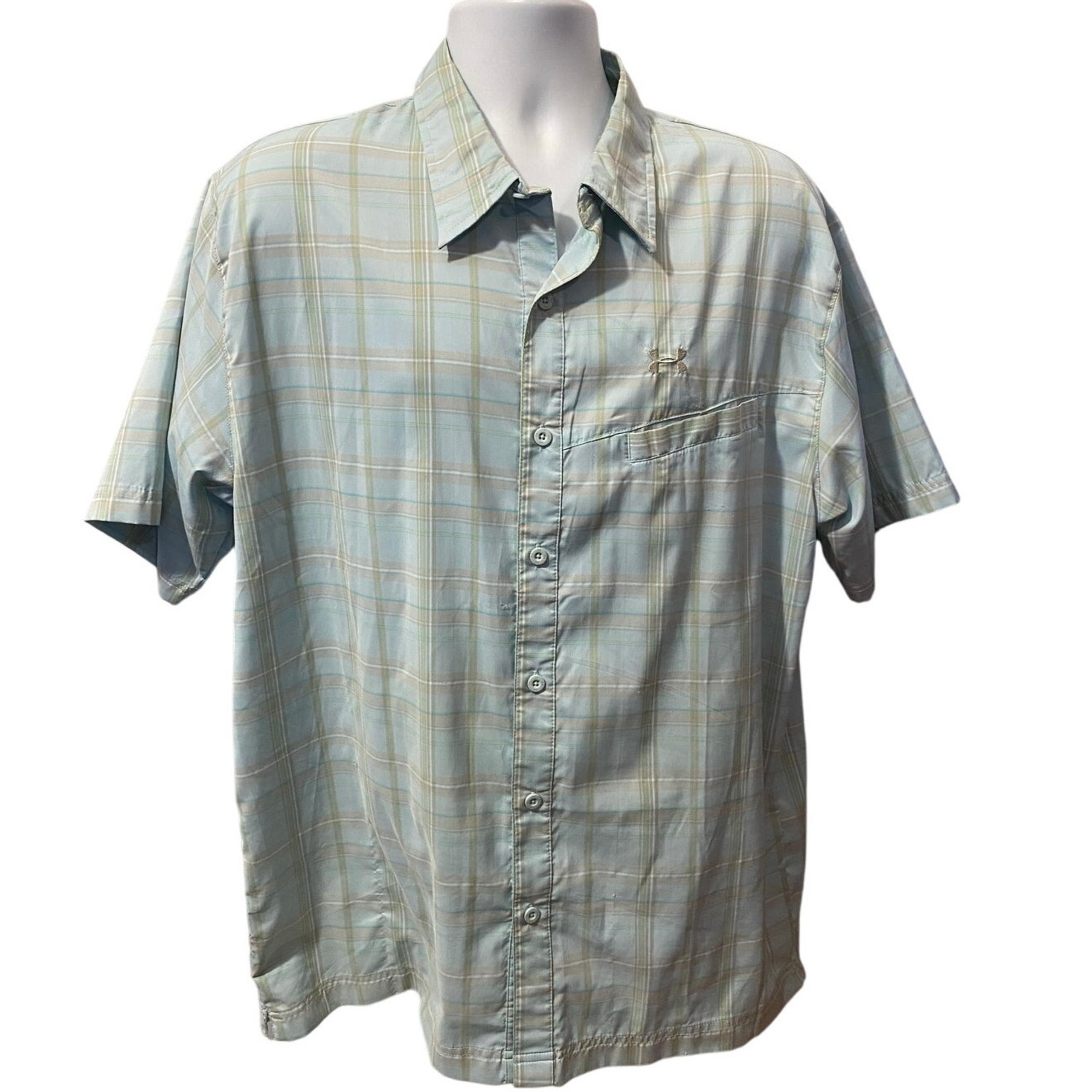 Under Armour Men's Size L All Season Gear Short Sleeve Button Up Check Shirt