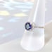 Simulated Ocean Mystic Topaz & White Sapphires Ring Size 6-3/4