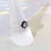 Simulated Ocean Mystic Topaz & White Sapphires Ring Size 6-3/4