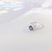 Simulated Ocean Mystic Topaz & White Sapphires Ring Size 6-3/4