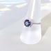 Simulated Ocean Mystic Topaz & White Sapphires Ring Size 6-3/4