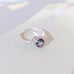 Simulated Ocean Mystic Topaz & White Sapphires Ring Size 6-3/4