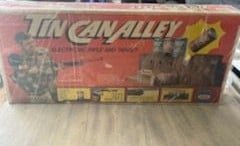 Vintage tin can alley shooting game