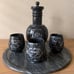 Granite tea sake set