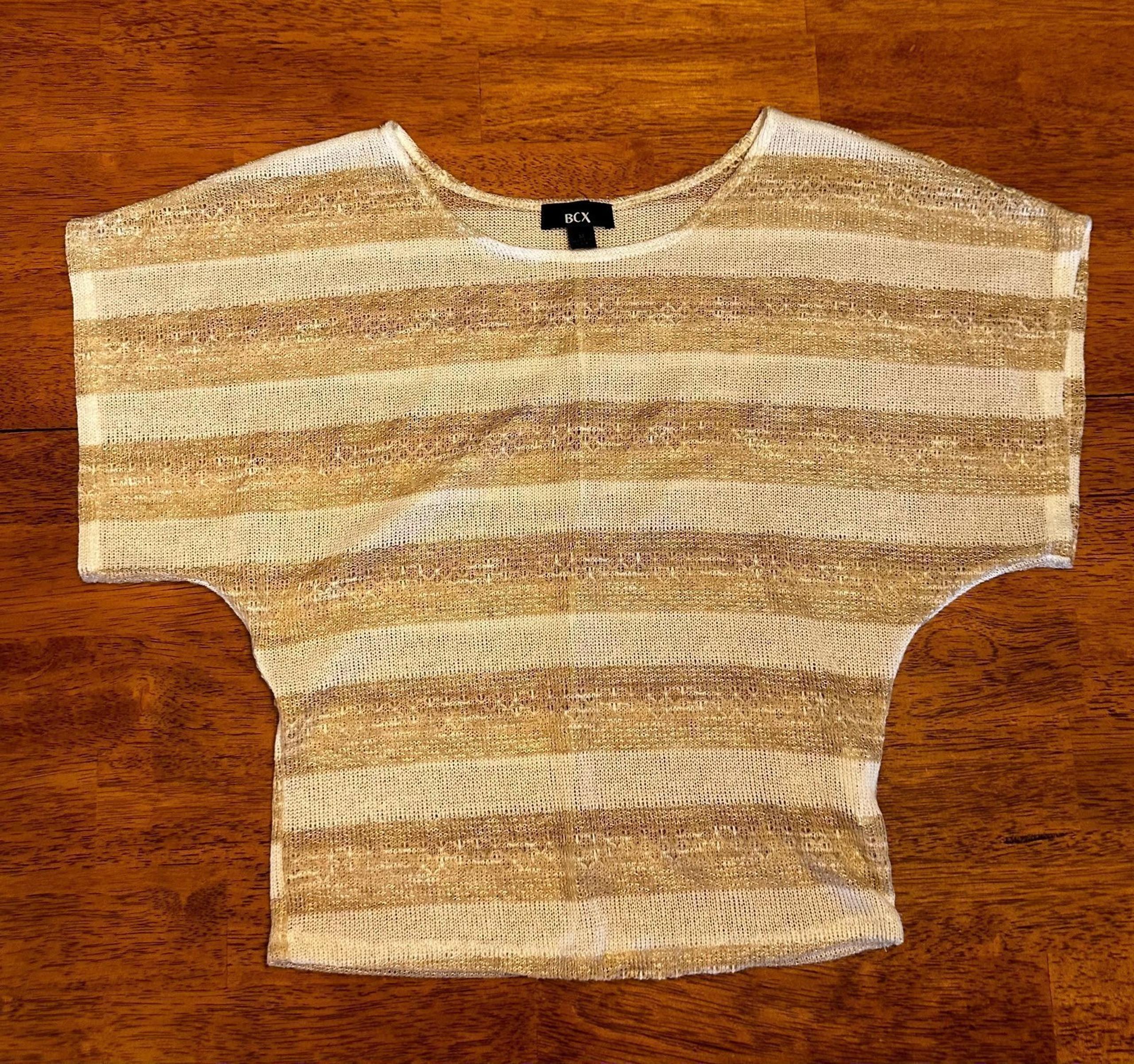BCX Y2K striped knit top small