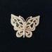 Sterling Silver Pave Diamonds Set In Butterfly Ornate Slide Pendant Jewelry Vntg