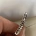 Sterling Silver Pave Diamonds Set In Butterfly Ornate Slide Pendant Jewelry Vntg
