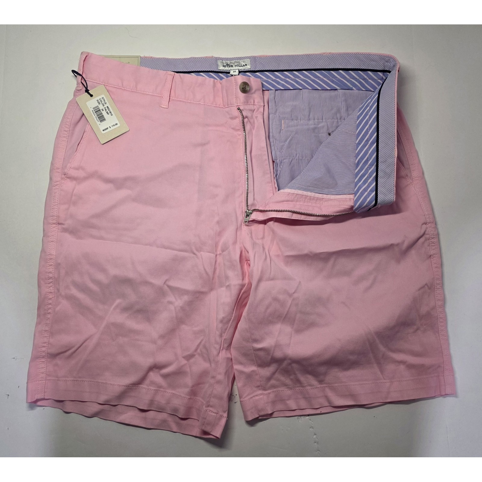 Peter Millar Mens Size 36 Pink Chino Golf Shorts New with Tags NWT