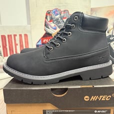Hi Tec Men's Reznor 6 Black Nubuck Vegan Soft Toe Work Boots Shoes New Multi