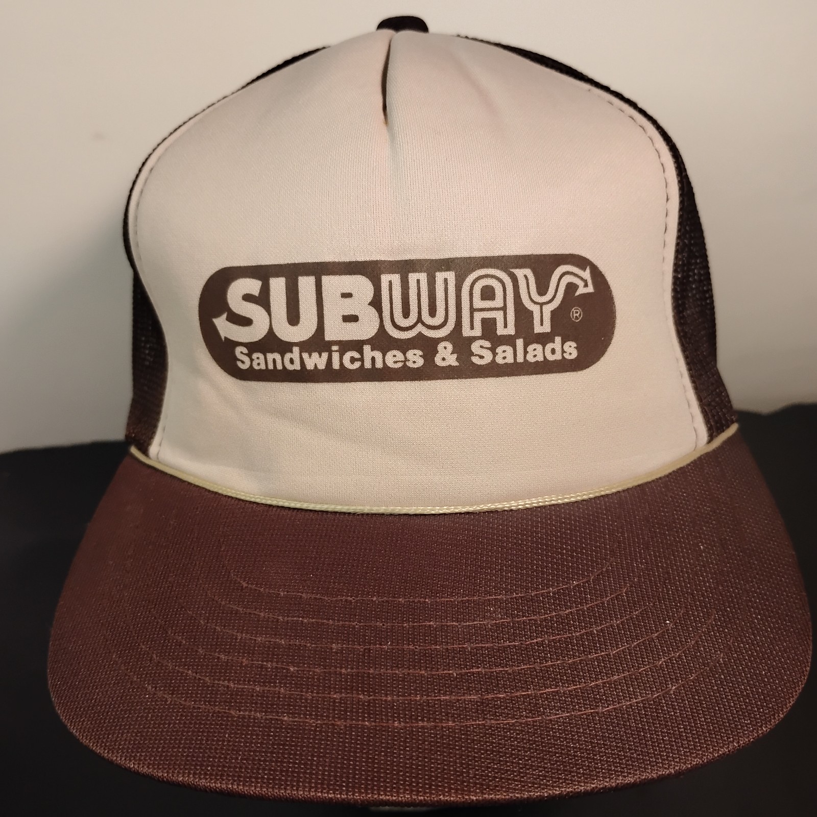 Vintage Subway Sandwiches & Salads 1980's Employee Snapback Trucker Hat Cap