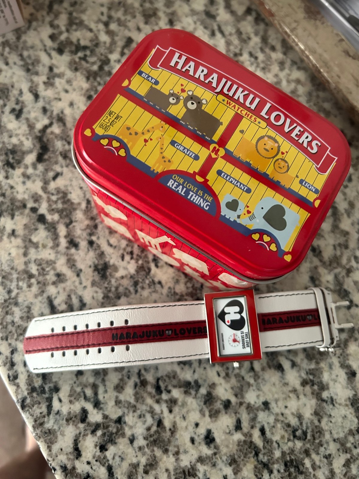 Gwen stefani harajuku lovers watch & animal cookie tin