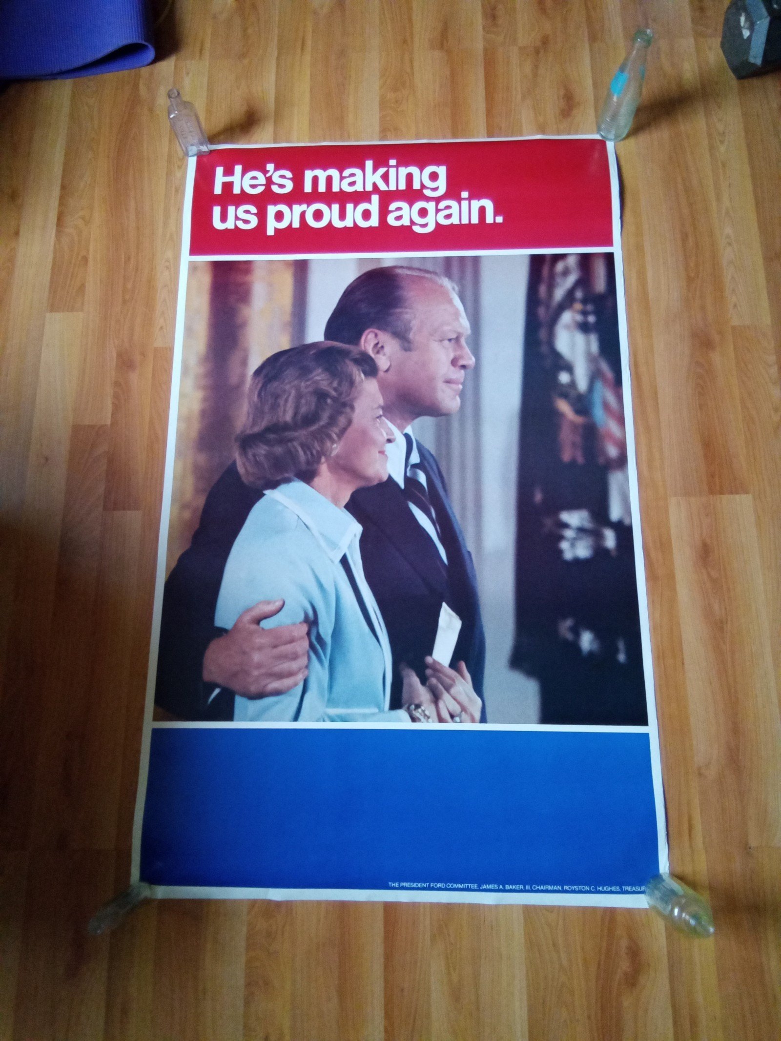 VINTAGE COLLECTIBLE POSTERS 1970s HE'S MAKING US PROUD AGAIN