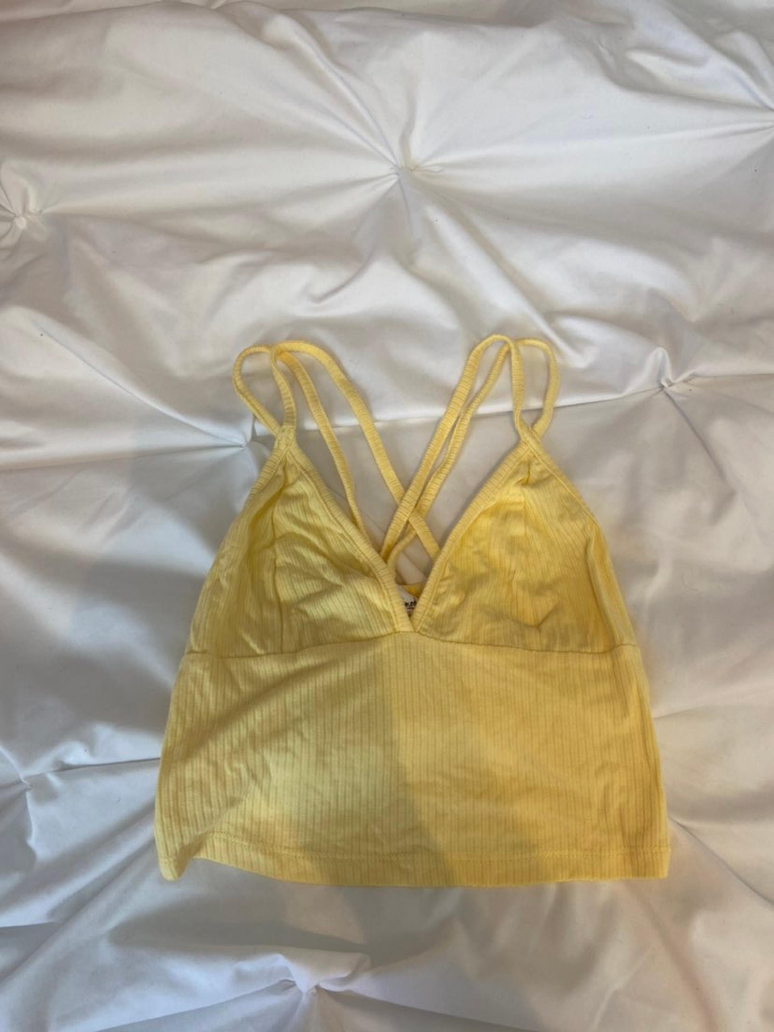 Yellow crop top