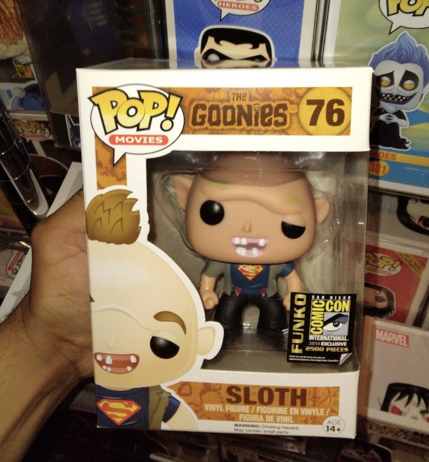 Funko Pop Movies - The Goonies - SuperMan Sloth #76 2014 SDCC (2500/LE) Grail