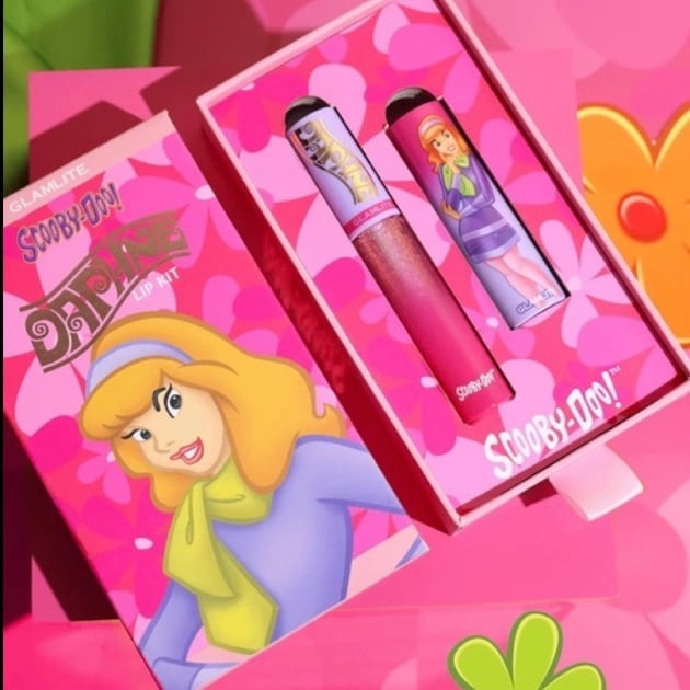 Glamlite Scooby Doo Daphne Lip Kit Lipstick & Lipgloss Set Duo BNIB
