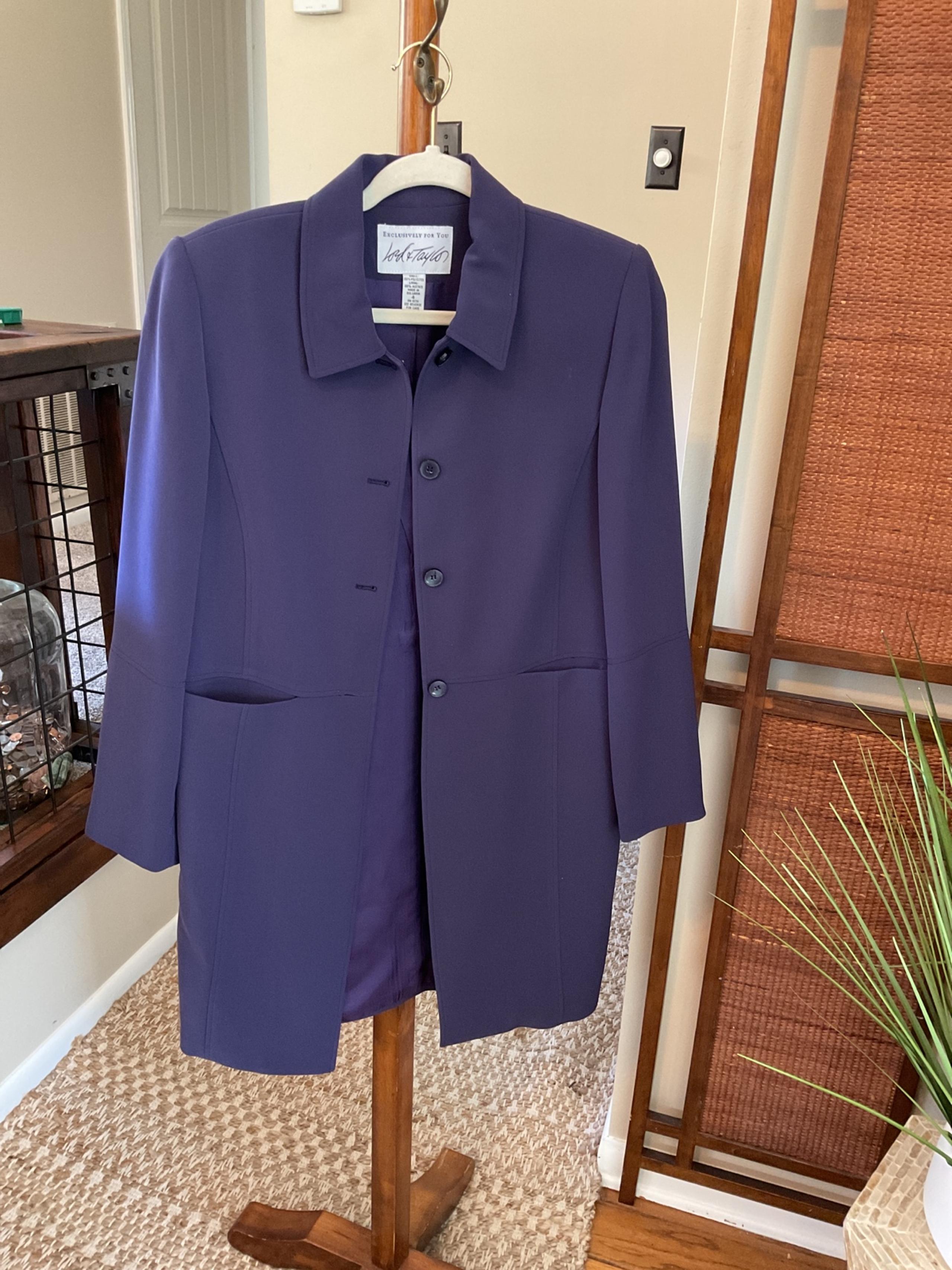 LORD AND TAYLOR LUXURY LONG BLAZER JACKET LADIES SIZE 4