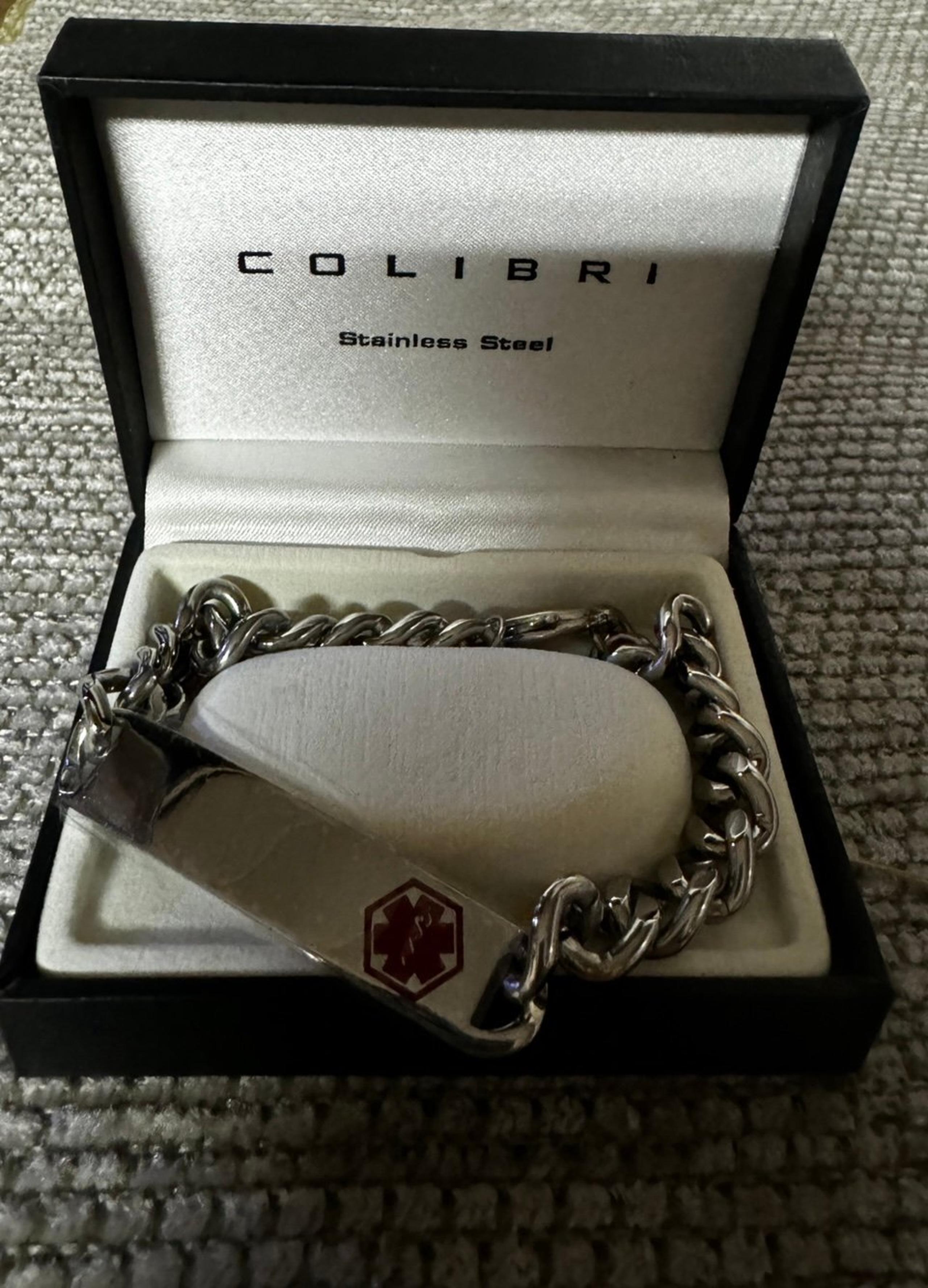 Colibri Engravable Stainless Steel Medical Alert Bracelet
