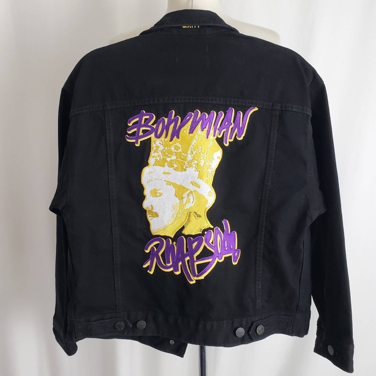 RARE Black Queen Freddie Mercury Bohemian Rhapsody Denim Trucker Jacket Small