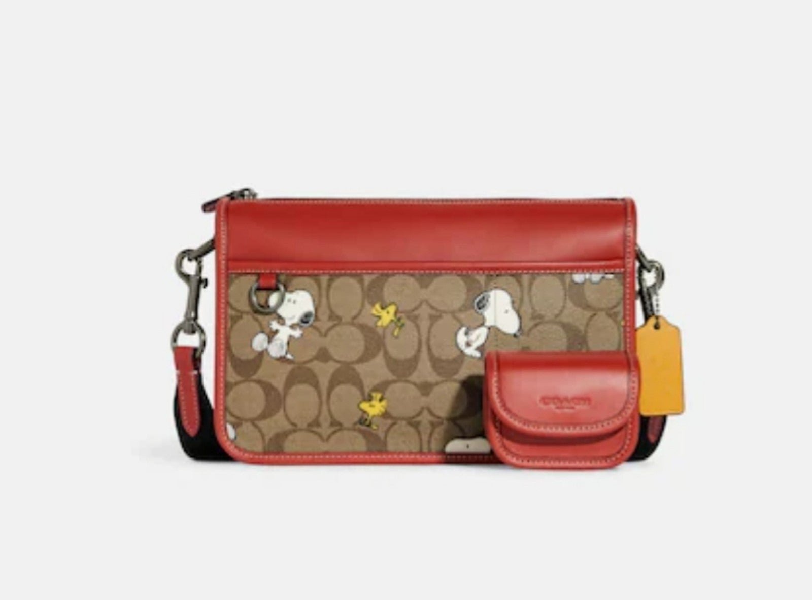 Coach X Peanuts Heritage Convertible Crossbody In Signature Canvas With Snoopy