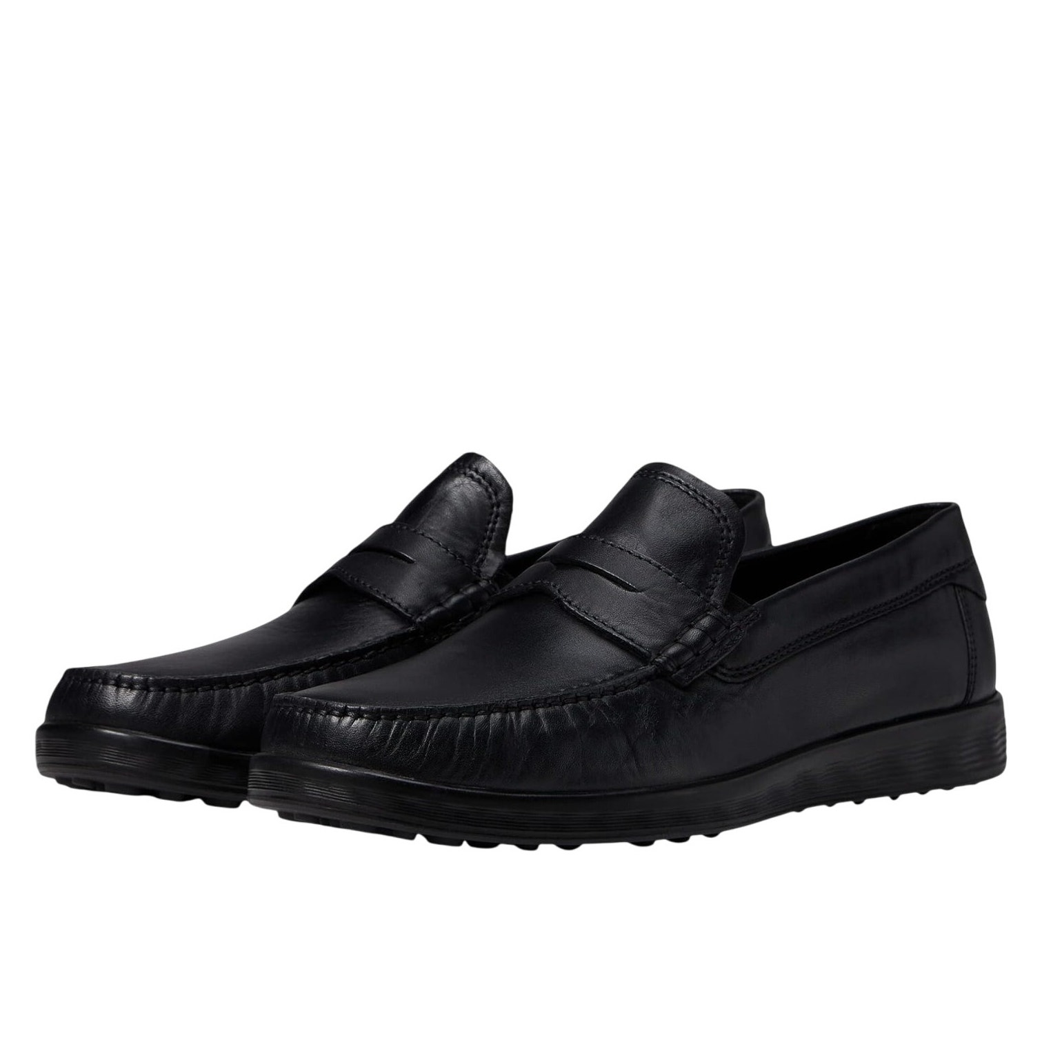 ECCO Mens S Lite Moc Penny Loafer Size EU 48 US 14-14.5 Black Leather NWOB