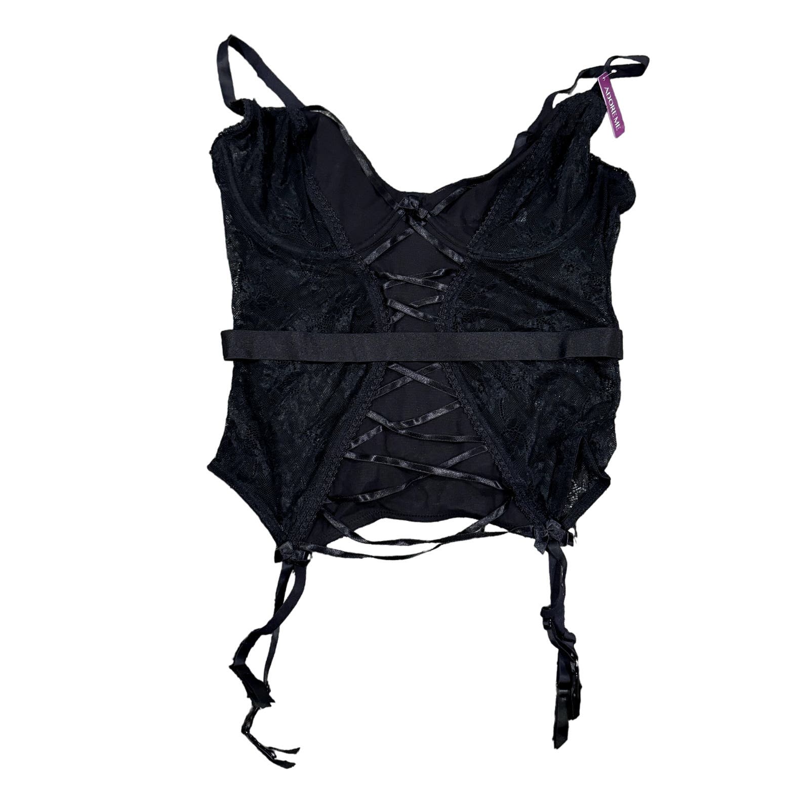 Adore Me Andra Unlined Bustier in Black, Size 38D