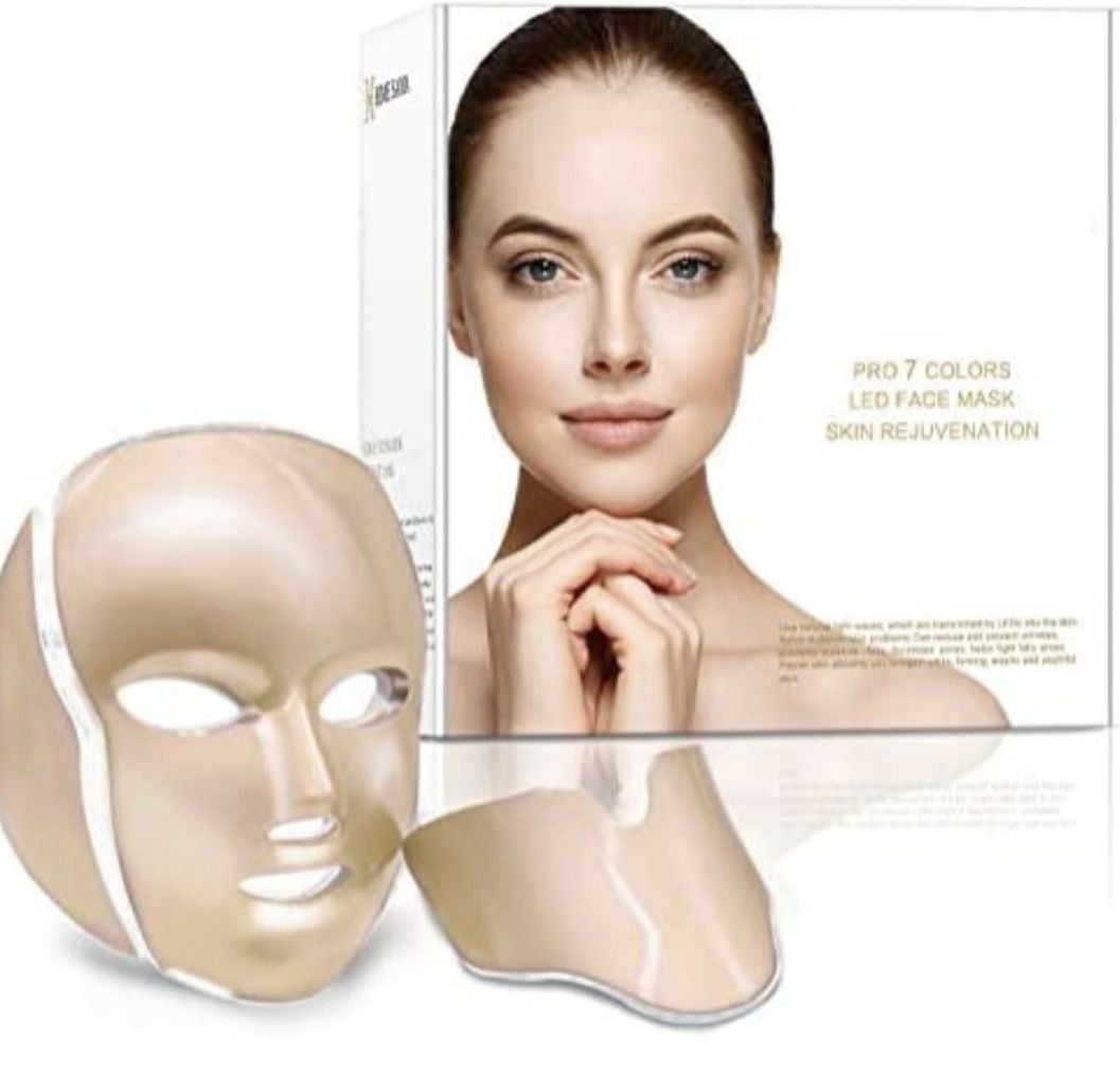 LED Facial Light Therapy Mask (Rose Gold)