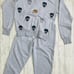 Uzaris Setup, Top and Bottom Set, Long Sleeve, Size S, Gray