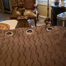 Set of 6 chocolate brown curtain drapes