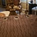 Set of 6 chocolate brown curtain drapes