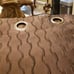 Set of 6 chocolate brown curtain drapes