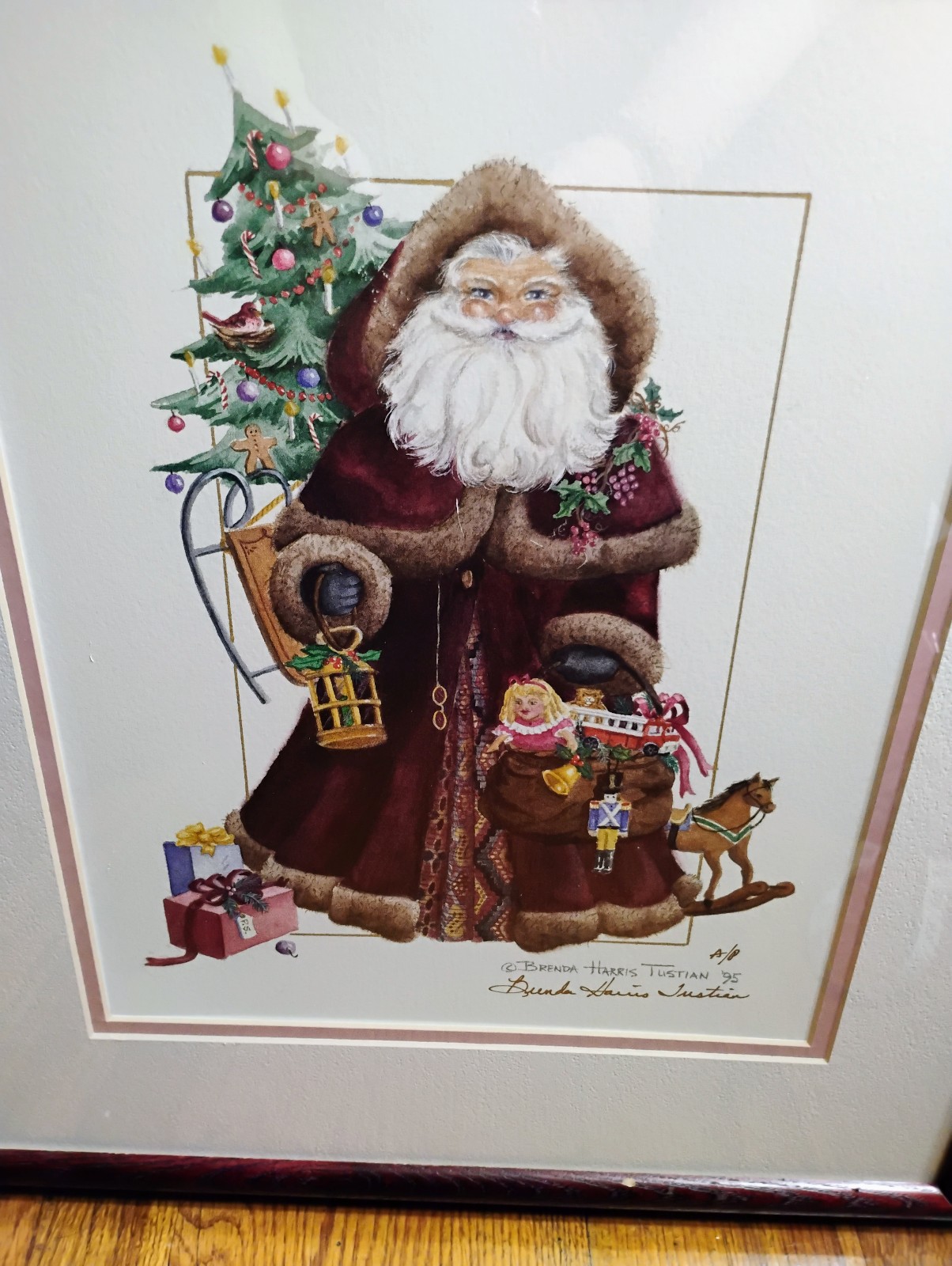 Brenda Harris Tustian 1995 signed Christmas Magic Art / ARTIST PROOF NO NUMBER