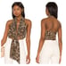 L'Academie The Kathryn Top - Tan Abstract Tiger