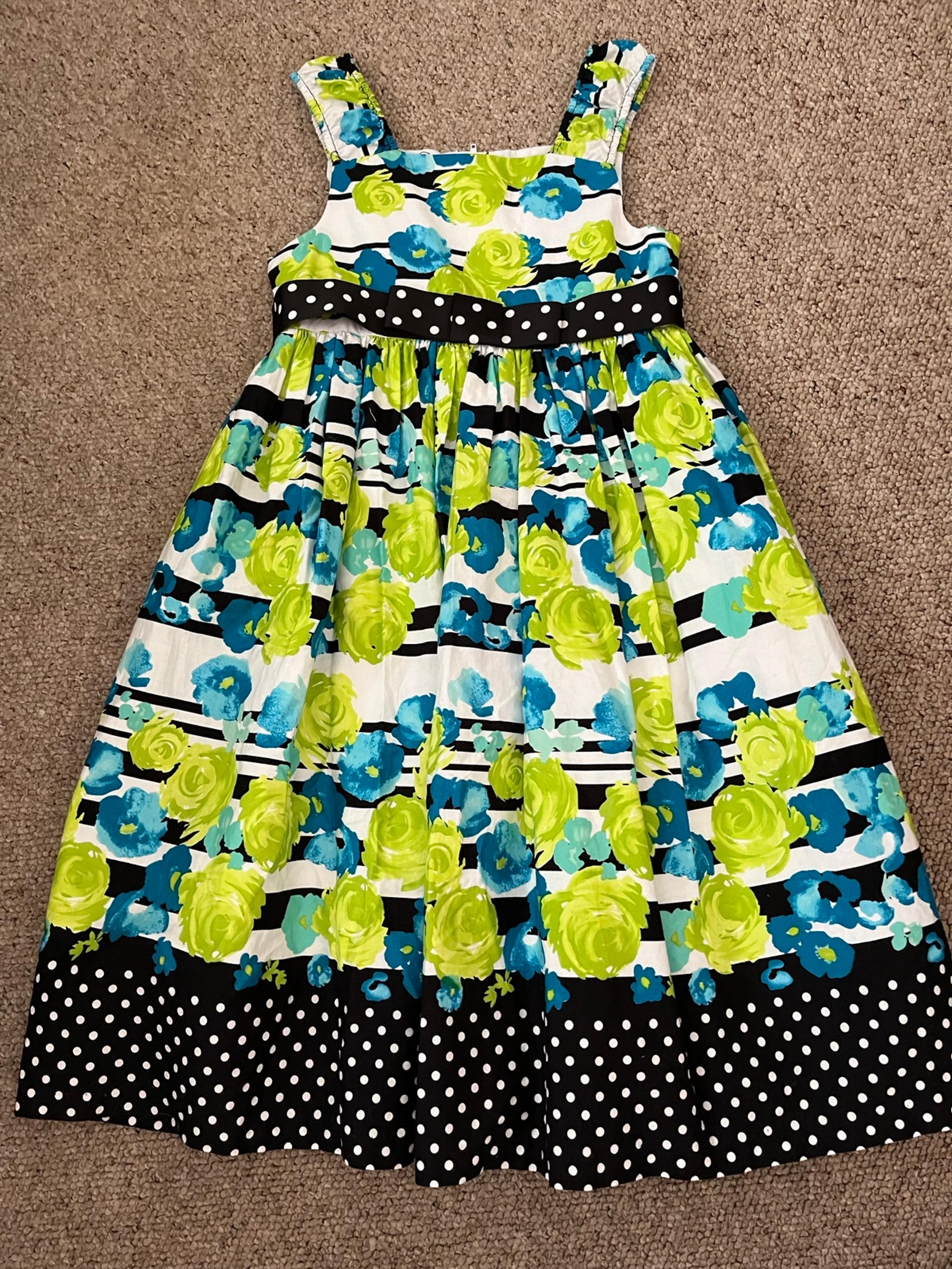 Girls size 8 Bonnie Jean black & green dress