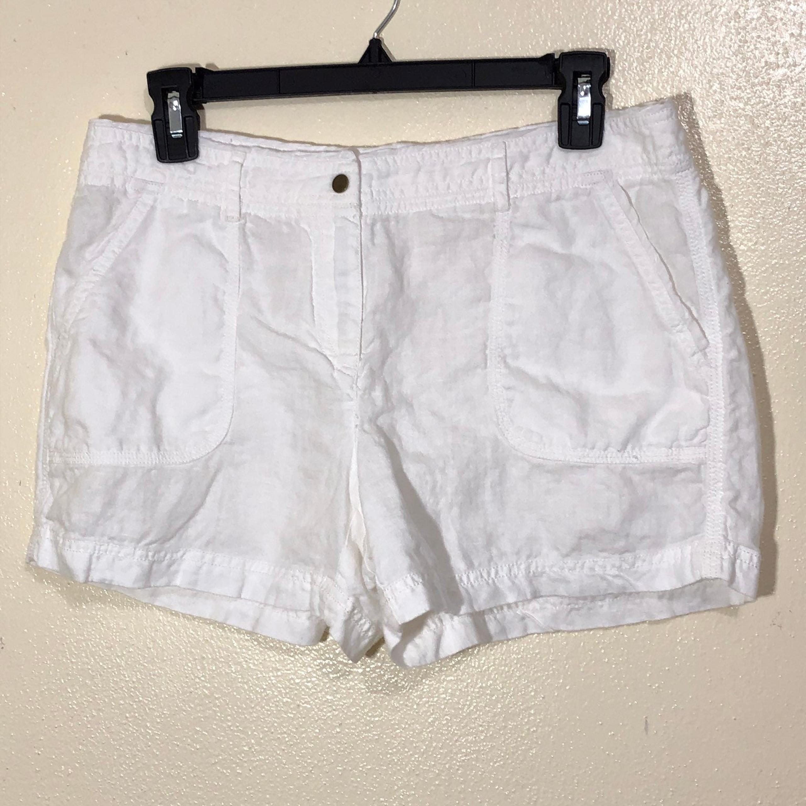 Ann Taylor Loft Womens Linen Shorts Size 2 Summer Vacation Beach Poolside