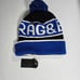 Rag & Bone Matthew Pom Pom Beanie Winter Hat Blue OSFT 100% Merino Wool NWT