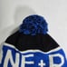 Rag & Bone Matthew Pom Pom Beanie Winter Hat Blue OSFT 100% Merino Wool NWT