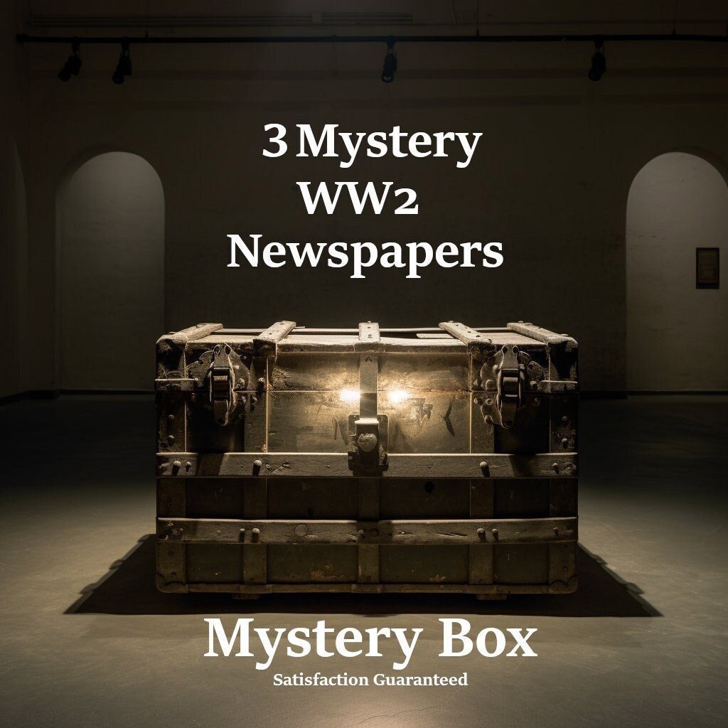 Mega Military Mystery Package of Vintage WW2 Newspapers, Original WW2 Newspaper