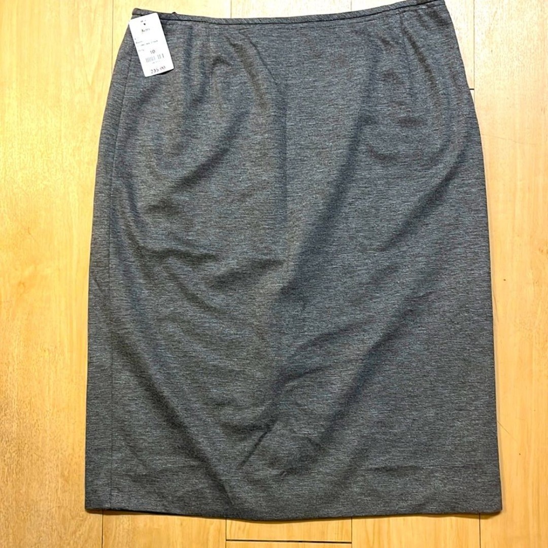 New Basler Gray Straight Midi Skirt Elegant Professional Wear S312