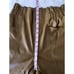 Madewell High Waisted Faux Leather Tan Brown Paper Bag Trouser Pants Size 4