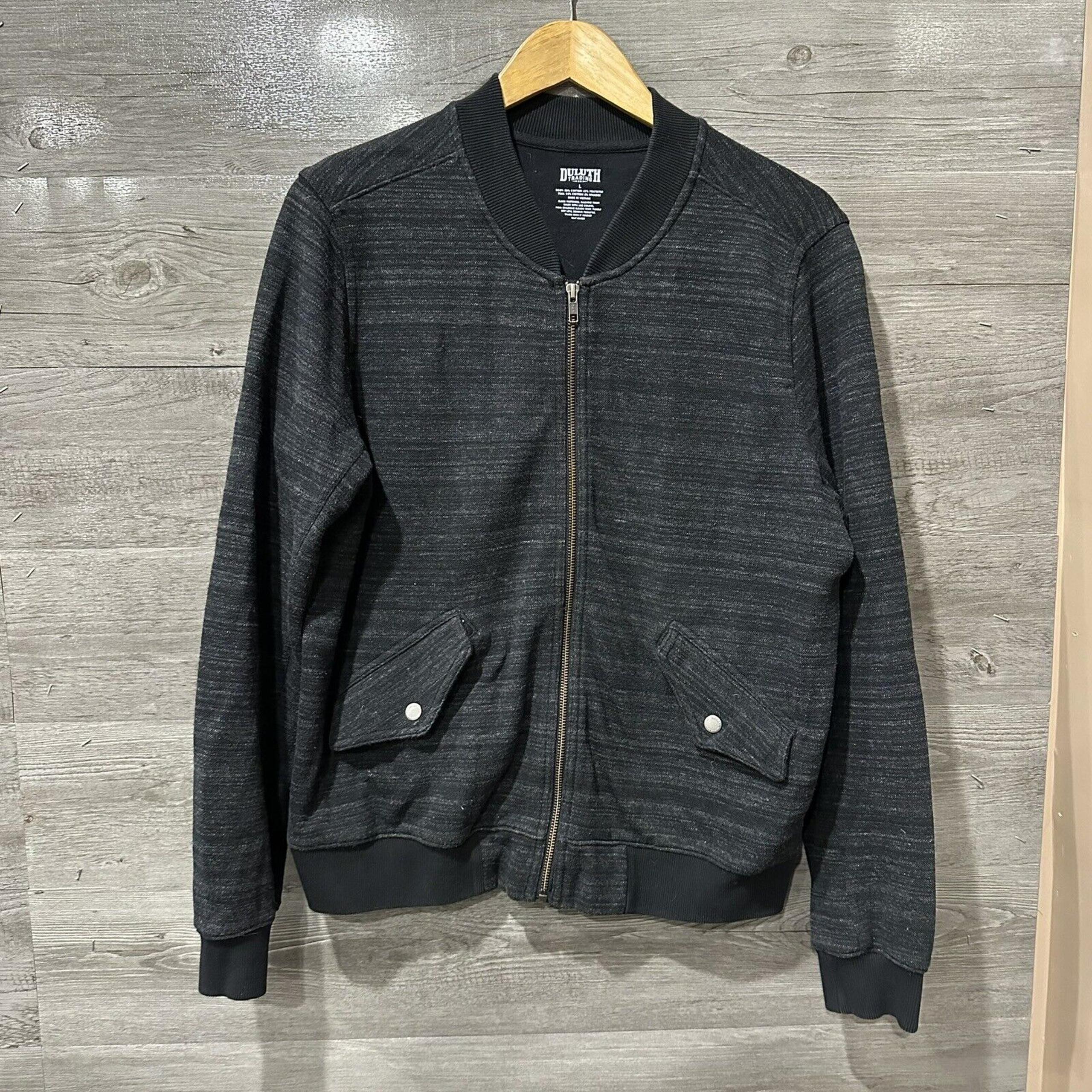 DULUTH TRADING CO MENS ZIP UP SWEATER SIZE Large